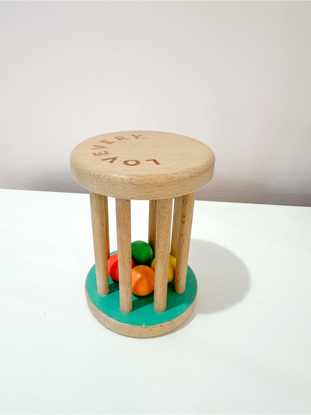 Lovevery wooden rattle EUC